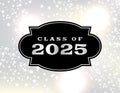 Class of 2025 Graduation Emblem Illustration