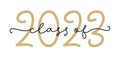 Class of 2023. Graduation logo. Royalty Free Stock Photo