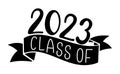 CLASS OF 2023. Graduation logo. Royalty Free Stock Photo