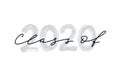 Class of 2020. Hand drawn brush lettering Graduation logo Royalty Free Stock Photo