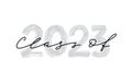 Class of 2023. Hand drawn brush lettering Graduation logo Royalty Free Stock Photo