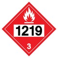 Class 3 Isopropanol UN1219 Symbol Sign, Vector Illustration, Isolate On White Background, Label .EPS10