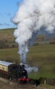 Steam Train on the Swanage Railway near Corfe Castle, Dorset.England Royalty Free Stock Photo