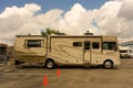 A class a motor home parked at fort myers Royalty Free Stock Photo