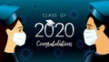 Class off 2020 congratulation graduate, social distancing