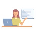 Class programming icon cartoon vector. Computer project Royalty Free Stock Photo