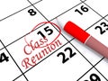class reunion word on calendar