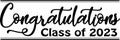 Class of 2023 Script Black and White Graphic