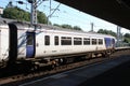 Class 156 super sprinter train at Carnforth Royalty Free Stock Photo