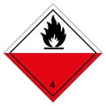 Class 4 symbol: flammable solids. Vector illustration. Royalty Free Stock Photo