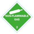 Class 2 Symbol Non-flammable and non-toxic gas. vector illustration. Royalty Free Stock Photo