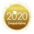 Class of 2020 year graduation banner Royalty Free Stock Photo