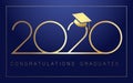 Class of 2020 year graduation greeting card Royalty Free Stock Photo