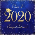 Class of 2020 year graduation greeting card Royalty Free Stock Photo