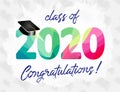 Class of 2020 year graduation banner Royalty Free Stock Photo