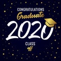 Class of 2020 year graduation banner Royalty Free Stock Photo