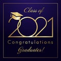 Class of 2021 year graduation banner