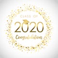 Class of 2020 year graduation banner Royalty Free Stock Photo