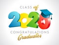 Class of 2020 year graduation banner Royalty Free Stock Photo