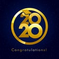 Class of 2020 year graduation banner Royalty Free Stock Photo