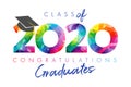 Class of 2020 year graduation banner concept Royalty Free Stock Photo