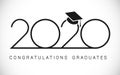 Class of 2020 year graduation logo Royalty Free Stock Photo