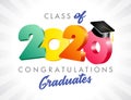 Class of 2020 year graduation logo