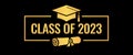 Class of 2023 year, graduation banner