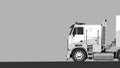 Classic cab over semi-trailer. Semi-trailer truck. Semitruck. Tractor. Royalty Free Stock Photo