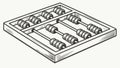 Classic Abacus Counting Frame Vector for Education and Traditional Learning, vector design Generative AI Royalty Free Stock Photo