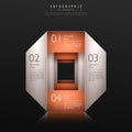 Classic abstract 3d paper infographics