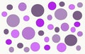 a pattern of different circles of blue and purple colors on a white background Royalty Free Stock Photo