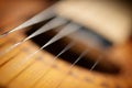 Classic acoustic guitar strings Royalty Free Stock Photo