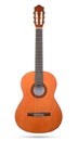 Classic acoustic guitar on a white background