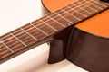 Classic acoustic guitar on white background view Royalty Free Stock Photo