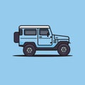 Classic adventure overland vehicle flat design vector