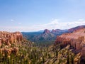 Classic aerial view of amazing sandstone formations at Bryce Canyon National Park Royalty Free Stock Photo