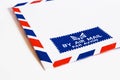 Classic air mail envelope Royalty Free Stock Photo