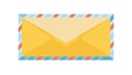 Classic Airmail Envelope with Red and Blue Borders, vector design Generative AI Royalty Free Stock Photo