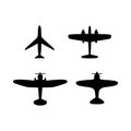 Classic airplane icon and simple flat symbol for web site, mobile, logo, app, UI