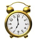 Classic alarm clock on white Royalty Free Stock Photo