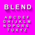 Classic alphabet with modern long shadow effect.