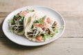 Classic American Beef Soft Tacos Royalty Free Stock Photo