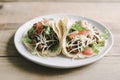 Classic American Beef Soft Tacos Royalty Free Stock Photo