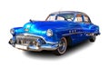 Classic american car 1951 Buick Super Riviera sedan. Cartoon style