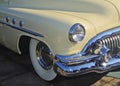 CLASSIC AMERICAN CAR FRONT DETAIL Royalty Free Stock Photo