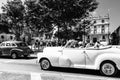 Classic American car used as private taxi in Havana, Cuba, 2022