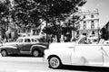 Classic American car used as private taxi in Havana, Cuba, 2022