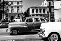 Classic American car used as private taxi in Havana, Cuba, 2022