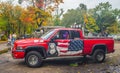 Classic American car van truck painted Royalty Free Stock Photo